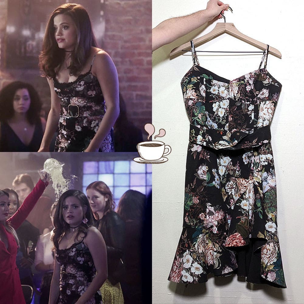 nicholas arielle floral belted mini dress aso maggie vera charmed